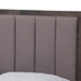Baxton Studio Natasha Modern and Contemporary Grey Fabric Upholstered and Dark Grey Oak Finished Wood King Size Platform Canopy Bed - MG0021-2-Gray/Green Gray-King