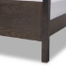 Baxton Studio Natasha Modern and Contemporary Grey Fabric Upholstered and Dark Grey Oak Finished Wood King Size Platform Canopy Bed - MG0021-2-Gray/Green Gray-King
