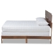 Baxton Studio Anthony Modern and Contemporary Walnut Brown Finished Wood King Size Panel Bed - MG0024-Walnut-King