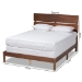 Baxton Studio Anthony Modern and Contemporary Walnut Brown Finished Wood King Size Panel Bed - MG0024-Walnut-King