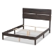 Baxton Studio Anthony Modern and Contemporary Dark Grey Oak Finished Wood Queen Size Panel Bed - MG0024-Green Gray-Queen