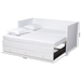 Baxton Studio Thomas Classic and Traditional White Finished Wood Expandable Twin Size to King Size Daybed with Storage Drawers - MG0032-White-3DW-Daybed