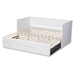 Baxton Studio Thomas Classic and Traditional White Finished Wood Expandable Twin Size to King Size Daybed with Storage Drawers - MG0032-White-3DW-Daybed