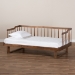 Baxton Studio Muriel Modern and Transitional Walnut Brown Finished Wood Expandable Twin Size to King Size Spindle Daybed - MG0037-Walnut-Daybed