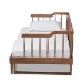 Baxton Studio Muriel Modern and Transitional Walnut Brown Finished Wood Expandable Twin Size to King Size Spindle Daybed - MG0037-Walnut-Daybed
