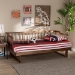 Baxton Studio Muriel Modern and Transitional Walnut Brown Finished Wood Expandable Twin Size to King Size Spindle Daybed - MG0037-Walnut-Daybed