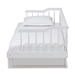Baxton Studio Muriel Modern and Transitional White Finished Wood Expandable Twin Size to King Size Spindle Daybed - MG0037-White-Daybed