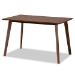 Baxton Studio Orion Mid-Century Modern Transitional Light Grey Fabric Upholstered and Walnut Brown Finished Wood 5-Piece Dining Set - Parlin/Fiesta-Smoke/Walnut-5PC Dining Set