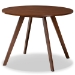 Baxton Studio Philip Mid-Century Modern Transitional Light Grey Fabric Upholstered and Walnut Brown Finished Wood 5-Piece Dining Set - Parlin/Hexa-Smoke/Walnut-5PC Dining Set