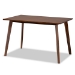 Baxton Studio Lois Mid-Century Modern Transitional Light Grey Fabric Upholstered and Walnut Brown Finished Wood 5-Piece Dining Set - Danica/Fiesta-Smoke/Walnut-5PC Dining Set