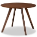 Baxton Studio Timothy Mid-Century Modern Transitional Light Grey Fabric Upholstered and Walnut Brown Finished Wood 5-Piece Dining Set - Danica/Hexa-Smoke/Walnut-5PC Dining Set