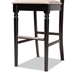 Baxton Studio Alexandra Modern and Contemporary Sand Fabric Upholstered and Espresso Brown Finished Wood 2-Piece Bar Stool Set - RH322B-Sand/Dark Brown-BS