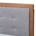 Baxton Studio Viviana Modern and Contemporary Light Grey Fabric Upholstered and Ash Walnut Finished Wood Queen Size Platform Bed - Viviana-Light Grey/Ash Walnut-Queen