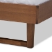 Baxton Studio Viviana Modern and Contemporary Light Grey Fabric Upholstered and Ash Walnut Finished Wood Full Size Platform Bed - Viviana-Light Grey/Ash Walnut-Full