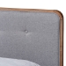Baxton Studio Natalia Mid-Century Modern Light Grey Fabric Upholstered and Ash Walnut Finished Wood Queen Size Platform Bed - Natalia-Light Grey/Ash Walnut-Queen