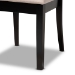 Baxton Studio Lore Modern and Contemporary Sand Fabric Upholstered and Dark Brown Finished Wood 7-Piece Dining Set - Lore-Sand/Dark Brown-7PC Dining Set