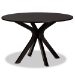Baxton Studio Lore Modern and Contemporary Grey Fabric Upholstered and Dark Brown Finished Wood 7-Piece Dining Set - Lore-Grey/Dark Brown-7PC Dining Set
