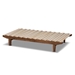 Baxton Studio Hiro Modern and Contemporary Walnut Finished Wood Expandable Twin Size to King Size Bed Frame - MG0036-Walnut-Extension Bed