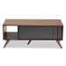 Baxton Studio Naoki Modern and Contemporary Two-Tone Grey and Walnut Finished Wood 1-Drawer Coffee Table - LV15CFT15140-Columbia/Dark Grey-CT