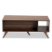 Baxton Studio Naoki Modern and Contemporary Two-Tone Grey and Walnut Finished Wood 1-Drawer Coffee Table - LV15CFT15140-Columbia/Dark Grey-CT