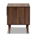 Baxton Studio Naoki Modern and Contemporary Two-Tone Grey and Walnut Finished Wood 1-Drawer Nightstand - LV15ST15240-Columbia/Dark Grey-NS