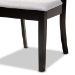 Baxton Studio Julia Modern and Contemporary Grey Fabric Upholstered and Dark Brown Finished Wood 5-Piece Dining Set - Julia-Grey/Dark Brown-5PC Dining Set