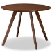 Baxton Studio Rika Mid-Century Modern Transitional Light Grey Fabric Upholstered and Walnut Brown Finished Wood 5-Piece Dining Set - Iora/Hexa-Smoke/Walnut-5PC Dining Set