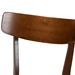 Baxton Studio Iora Mid-Century Modern Transitional Light Grey Fabric Upholstered and Walnut Brown Finished Wood 4-Piece Dining Chair Set - Iora-Smoke/Walnut-DC