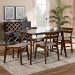 Baxton Studio Eleri Mid-Century Modern Transitional Light Beige Fabric Upholstered and Walnut Brown Finished Wood 5-Piece Dining Set - Delvin/Fiesta-Latte/Walnut-5PC Dining Set