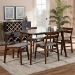 Baxton Studio Eleri Mid-Century Modern Transitional Light Grey Fabric Upholstered and Walnut Brown Finished Wood 5-Piece Dining Set - Delvin/Fiesta-Smoke/Walnut-5PC Dining Set