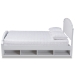 Baxton Studio Elise Classic and Traditional Transitional White Finished Wood Full Size Storage Platform Bed - MG0038-White-Full