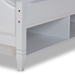 Baxton Studio Elise Classic and Traditional Transitional White Finished Wood Full Size Storage Platform Bed - MG0038-White-Full