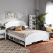 Baxton Studio Elise Classic and Traditional Transitional White Finished Wood Full Size Storage Platform Bed - MG0038-White-Full