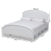 Baxton Studio Elise Classic and Traditional Transitional White Finished Wood Full Size Storage Platform Bed - MG0038-White-Full