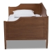 Baxton Studio Alya Classic Traditional Farmhouse Walnut Brown Finished Wood Twin Size Daybed - MG0016-1-Walnut-Daybed