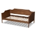 Baxton Studio Alya Classic Traditional Farmhouse Walnut Brown Finished Wood Twin Size Daybed - MG0016-1-Walnut-Daybed