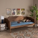 Baxton Studio Alya Classic Traditional Farmhouse Walnut Brown Finished Wood Twin Size Daybed - MG0016-1-Walnut-Daybed