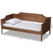 Baxton Studio Alya Classic Traditional Farmhouse Walnut Brown Finished Wood Twin Size Daybed - MG0016-1-Walnut-Daybed