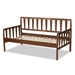 Baxton Studio Midori Modern and Contemporary Transitional Walnut Brown Finished Wood Twin Size Daybed - MG0046-1-Walnut-Daybed