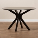 Baxton Studio Kenji Modern and Contemporary Dark Brown Finished 45-Inch-Wide Round Wood Dining Table - RH7208T-Dark Brown-48-IN-DT