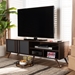 Baxton Studio Naoki Modern and Contemporary Two-Tone Grey and Walnut Finished Wood 2-Door TV Stand - LV15TV15120-Columbia/Dark Grey-TV