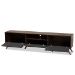 Baxton Studio Naoki Modern and Contemporary Two-Tone Grey and Walnut Finished Wood TV Stand with Drop-Down Compartments - LV15TV15130-Columbia/Dark Grey-TV