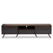 Baxton Studio Naoki Modern and Contemporary Two-Tone Grey and Walnut Finished Wood TV Stand with Drop-Down Compartments - LV15TV15130-Columbia/Dark Grey-TV