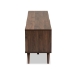 Baxton Studio Naoki Modern and Contemporary Two-Tone Grey and Walnut Finished Wood TV Stand with Drop-Down Compartments - LV15TV15130-Columbia/Dark Grey-TV