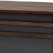 Baxton Studio Naoki Modern and Contemporary Two-Tone Grey and Walnut Finished Wood TV Stand with Drop-Down Compartments - LV15TV15130-Columbia/Dark Grey-TV