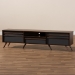 Baxton Studio Naoki Modern and Contemporary Two-Tone Grey and Walnut Finished Wood TV Stand with Drop-Down Compartments - LV15TV15130-Columbia/Dark Grey-TV