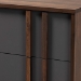 Baxton Studio Naoki Modern and Contemporary Two-Tone Grey and Walnut Finished Wood 5-Drawer Bedroom Chest - LV15COD15230-Columbia/Dark Grey-5DW-Chest
