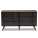 Baxton Studio Naoki Modern and Contemporary Two-Tone Grey and Walnut Finished Wood 6-Drawer Bedroom Dresser - LV15COD15231-Columbia/Dark Grey-6DW-Dresser