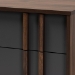 Baxton Studio Naoki Modern and Contemporary Two-Tone Grey and Walnut Finished Wood 6-Drawer Bedroom Dresser - LV15COD15231-Columbia/Dark Grey-6DW-Dresser