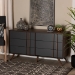 Baxton Studio Naoki Modern and Contemporary Two-Tone Grey and Walnut Finished Wood 6-Drawer Bedroom Dresser - LV15COD15231-Columbia/Dark Grey-6DW-Dresser
